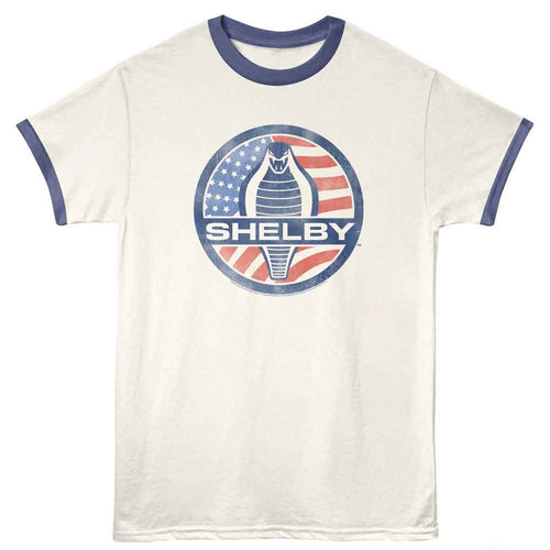 Carroll Shelby Ringer T-Shirt - Flag Logo