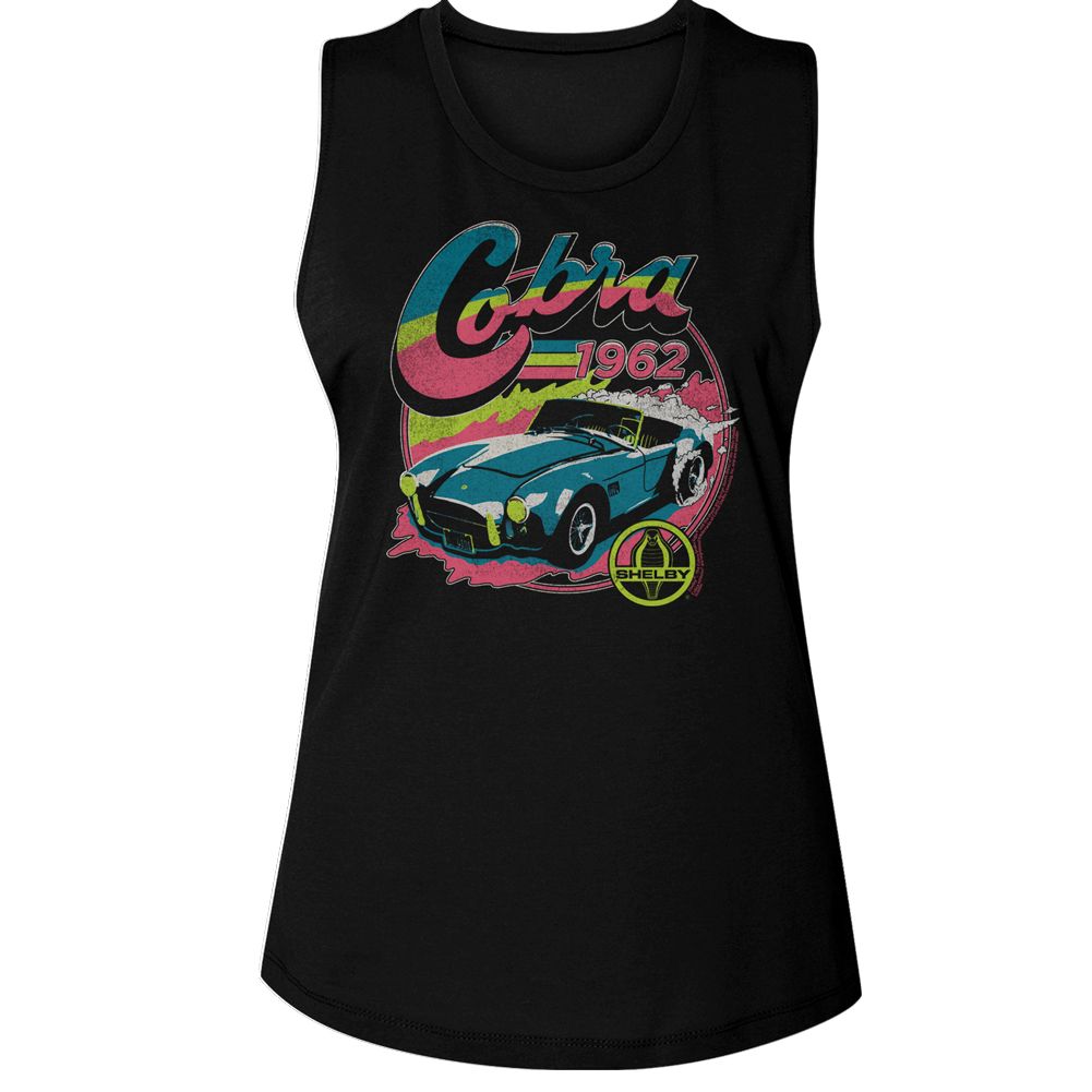 Carroll Shelby Ladies Muscle Tank - Colorful 1962 Cobra