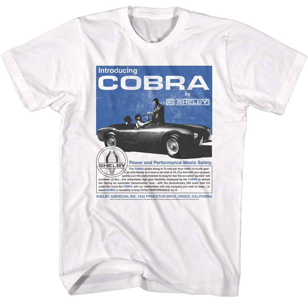 60s Cobra Ad Carroll Shelby t-shirt in white