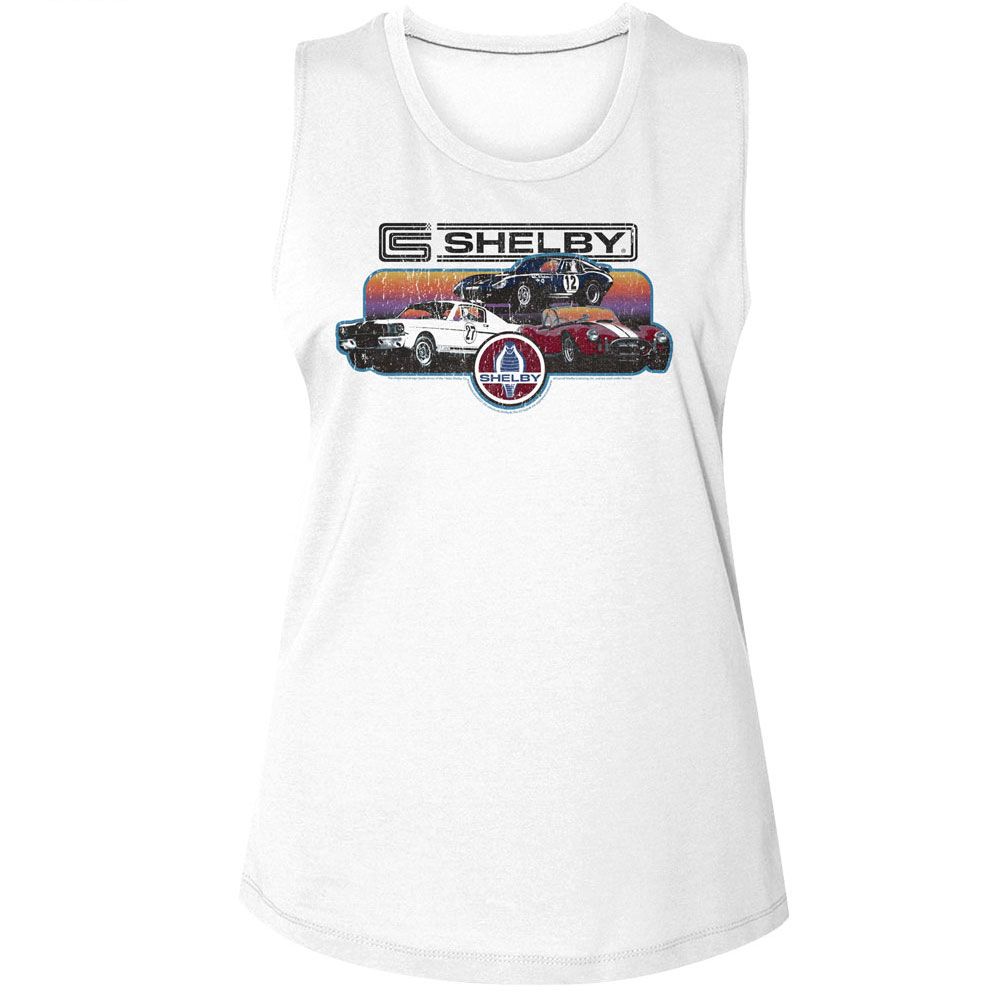 Carroll Shelby Ladies Muscle Tank - Gradient Collage
