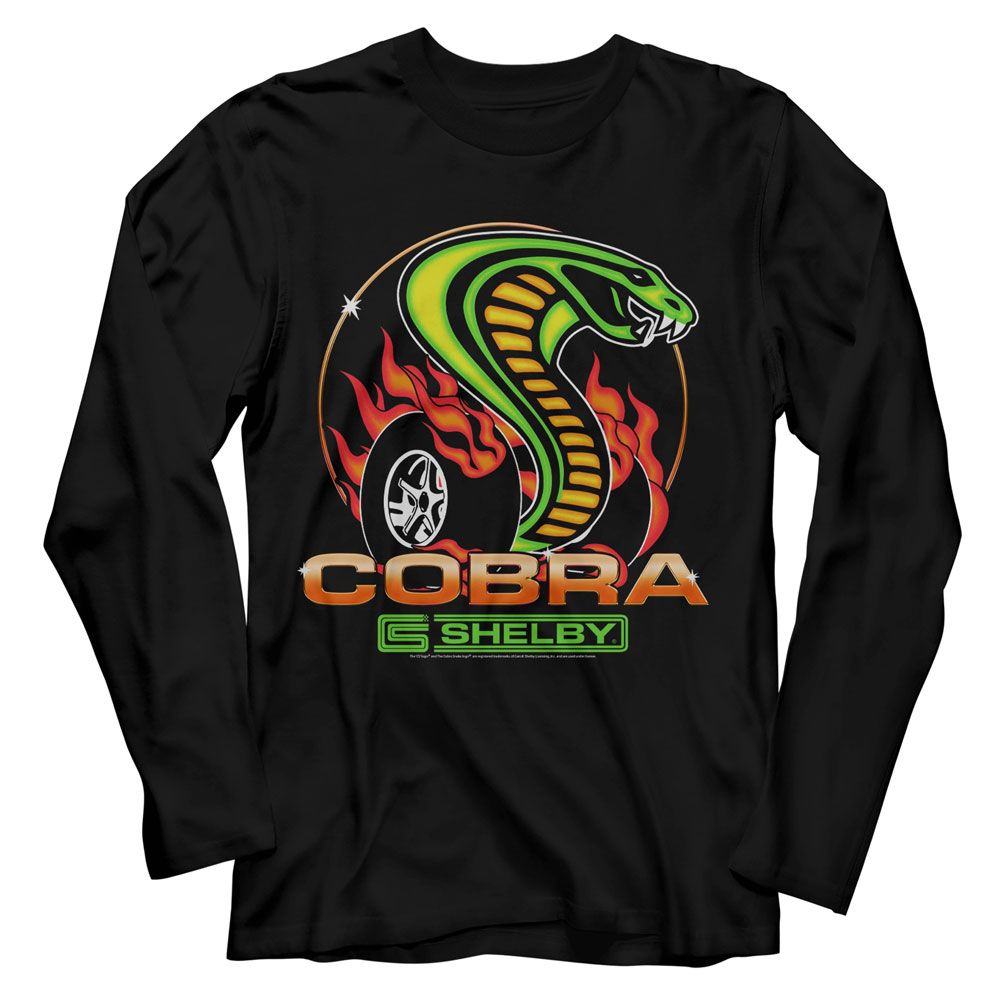 Carroll Shelby Long Sleeve T-Shirt - Dragon Snake Burnout