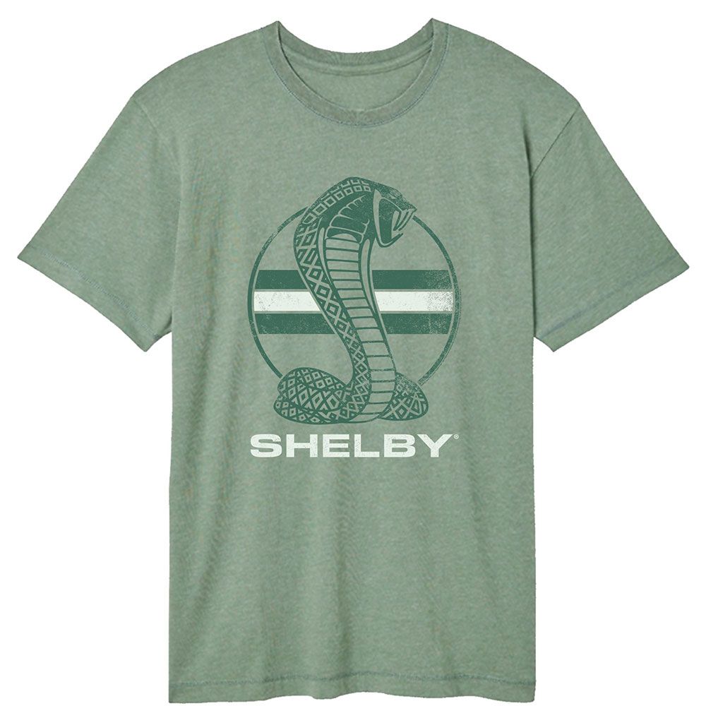 Carroll Shelby Vintage Wash T-Shirt - Cobra Circle Stripes