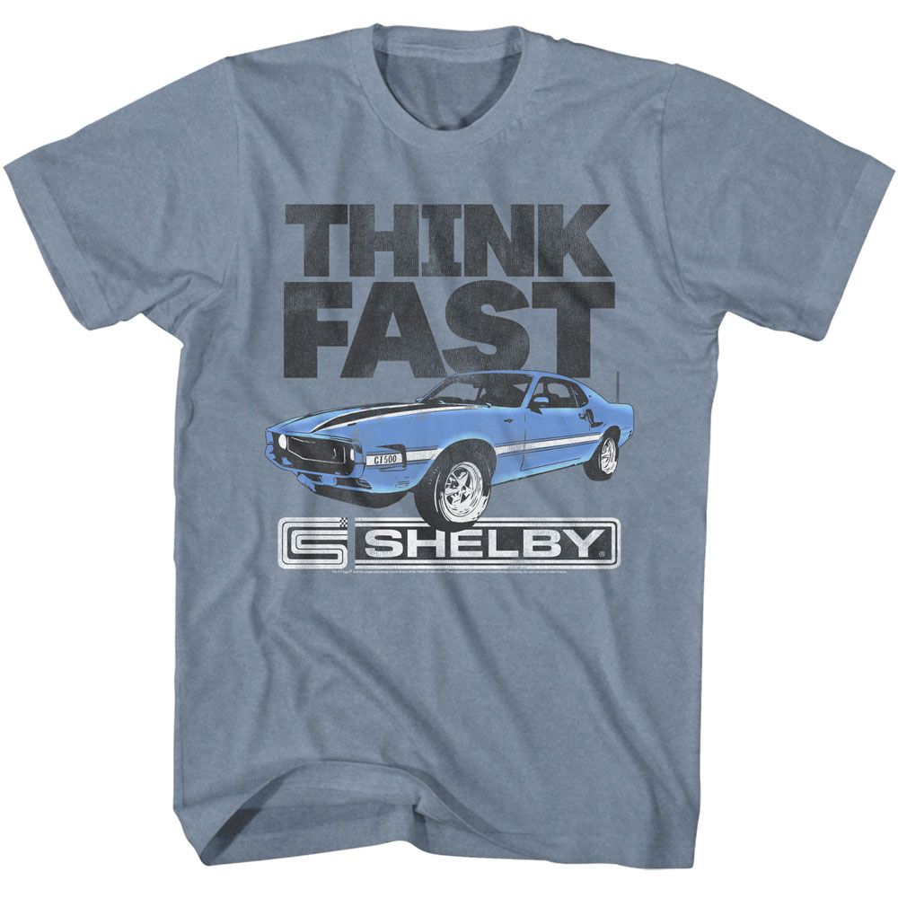 Think Fast Carroll Shelby t-shirt in indigo heather