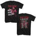 Black Skid Row t-shirt featuring a UWR 2013-14 Tour design
