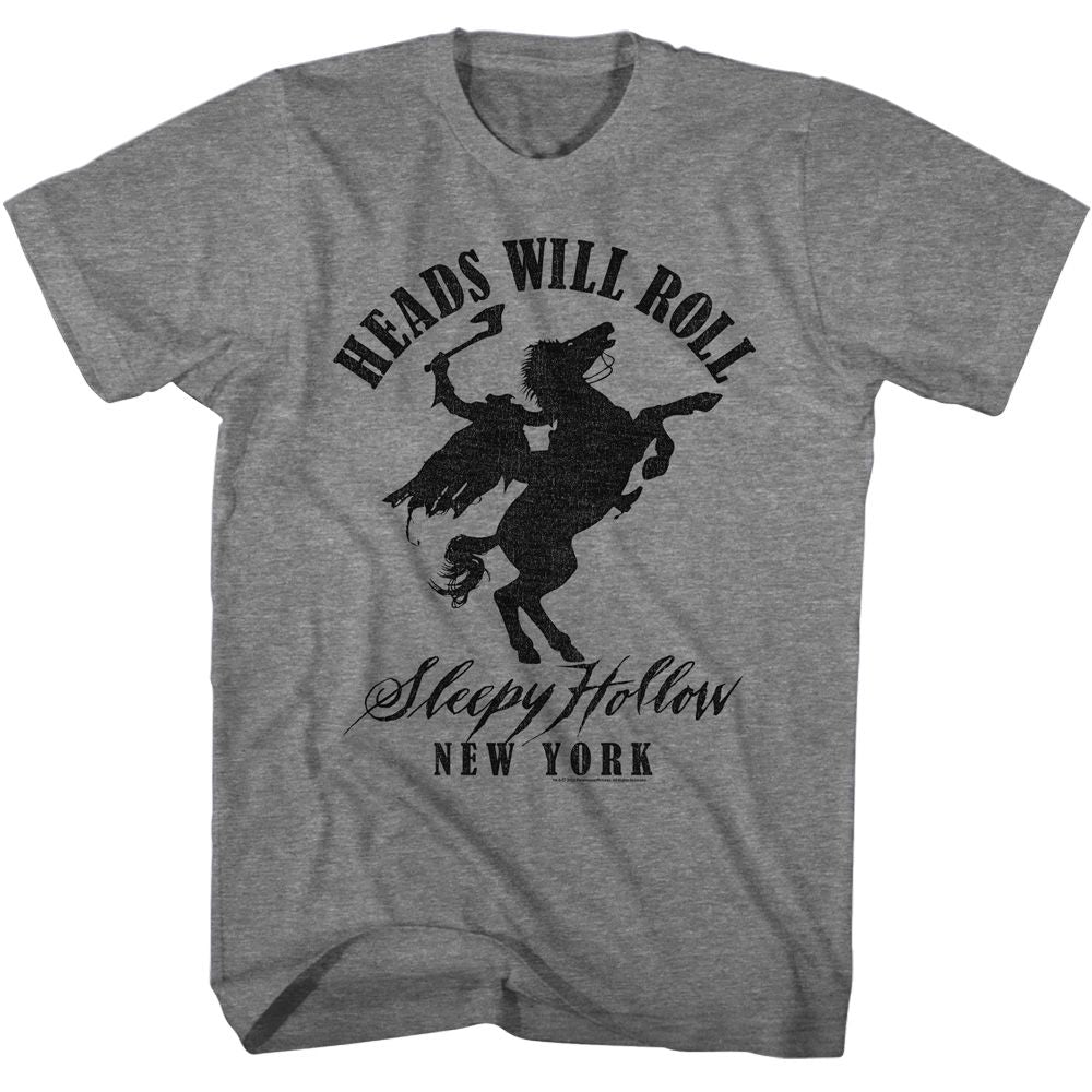 Graphite Heather Sleepy Hollow t-shirt featuring a Sleepy Hollow New York design