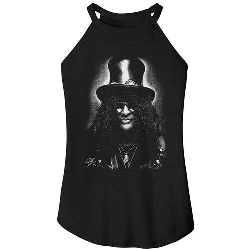 Slash Ladies Rocker Tank - B and W