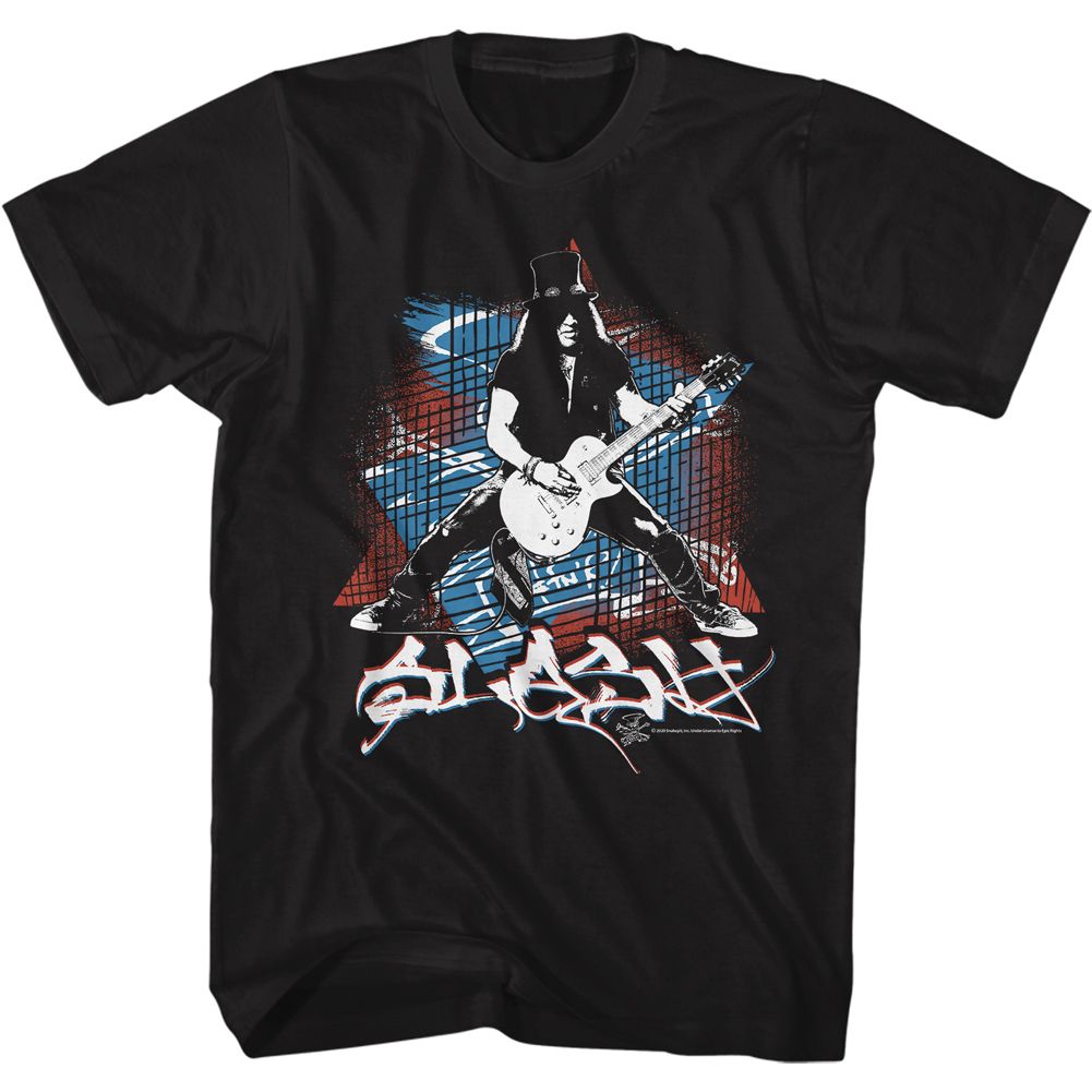 Black Slash t-shirt featuring a Slash Splash design