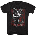 Black Slash t-shirt featuring a Two in One Slash design