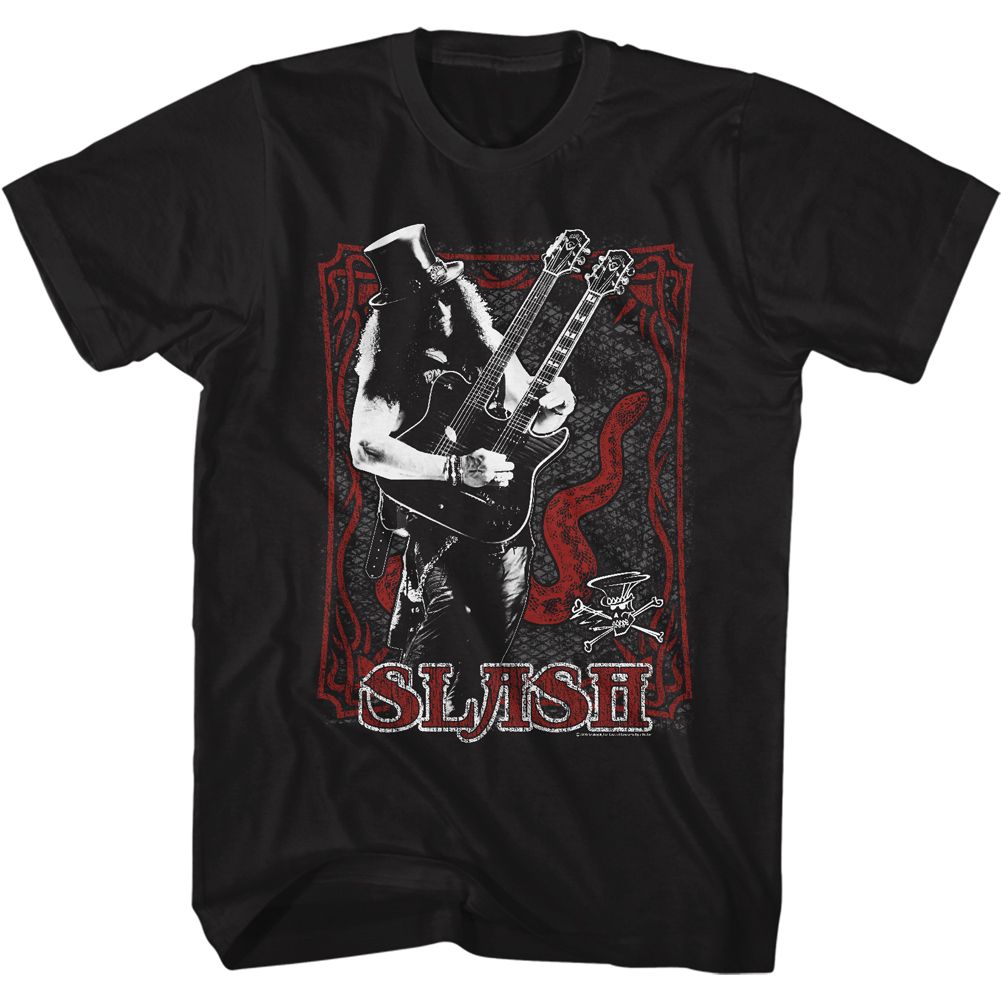 Black Slash t-shirt featuring a Two in One Slash design