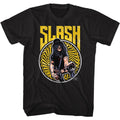 Black Slash t-shirt featuring a Slash Bold Yellow design
