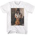 White Slash t-shirt featuring a Slash on Amp design