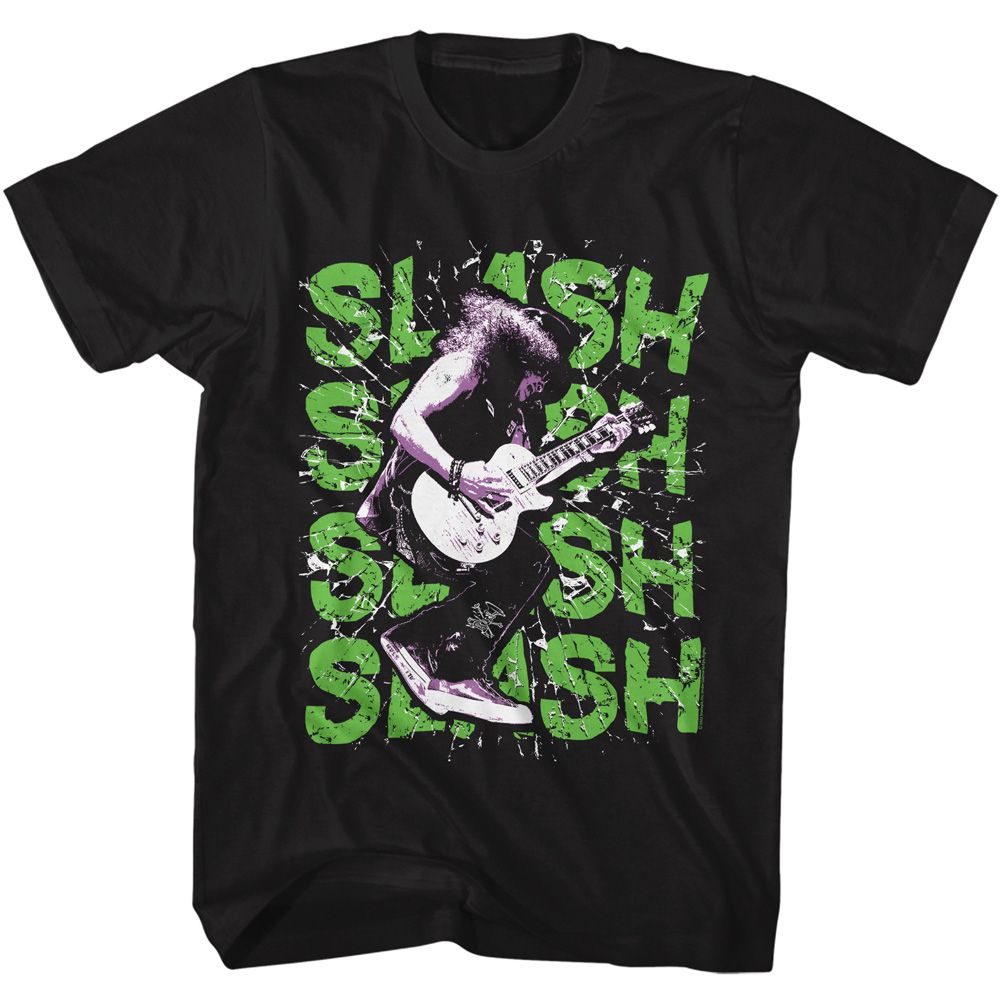 Black Slash t-shirt featuring a Slash Shatter design