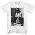 White Slash t-shirt featuring a black-and-white Slash Guitar design