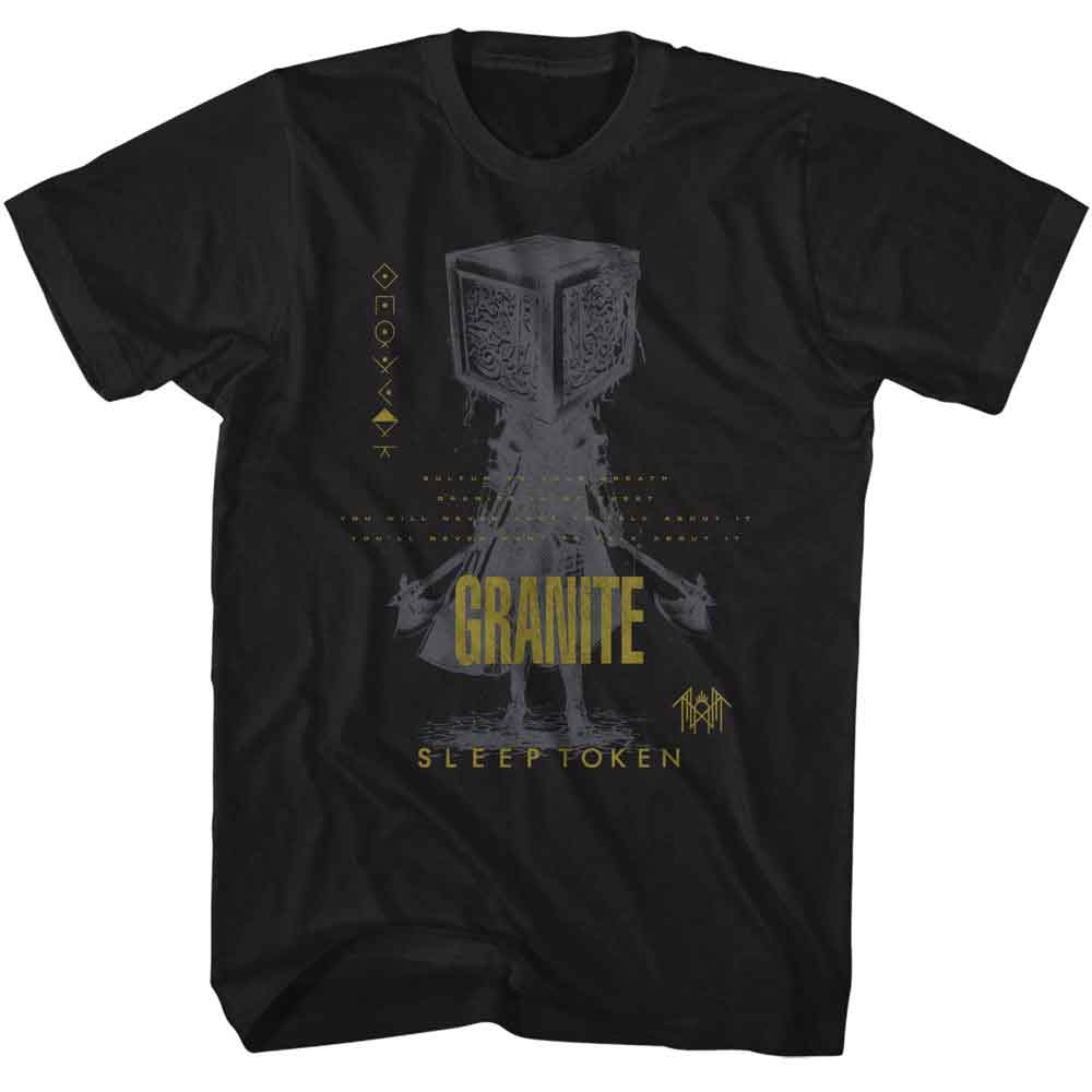 Black Sleep Token t-shirt featuring a Granite design
