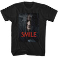 Black Smile t-shirt featuring a Smile movie poster design