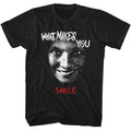 Black Smile t-shirt featuring a What Makes You Smile design
