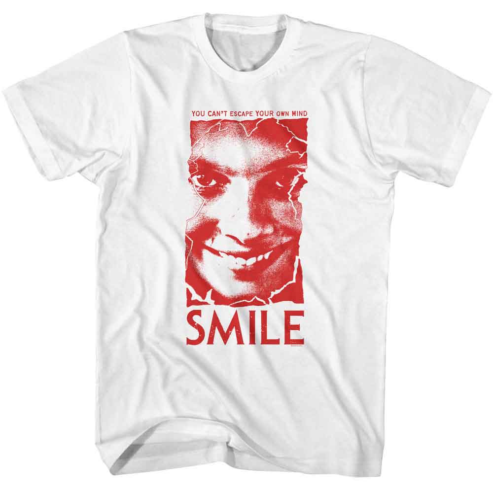 White Smile t-shirt featuring a Can't Escape Your Mind design