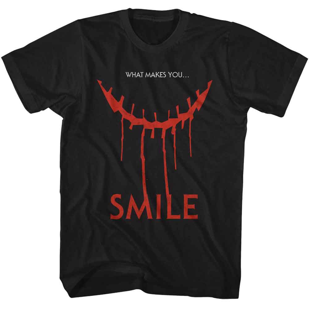 Black Smile t-shirt featuring a Dripping Smile design