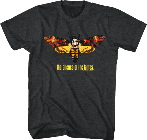 Black Heather Silence of the Lambs t-shirt featuring a Death's Head Moth design