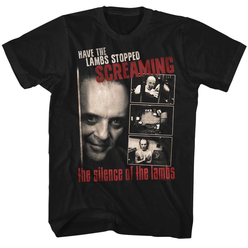 Black Silence of the Lambs t-shirt featuring a Silence of the Lambs Screaming design