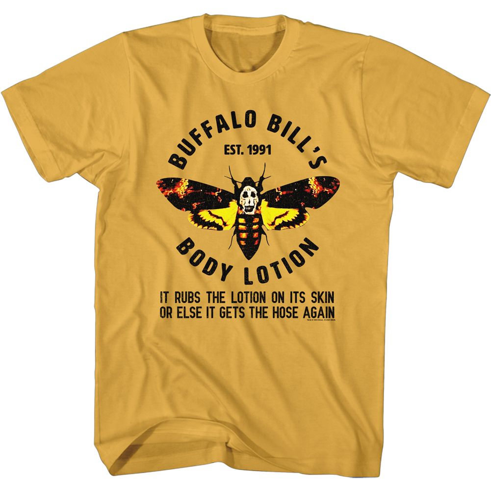 Ginger Silence of the Lambs t-shirt featuring a Silence of the Lambs Bills Body Lotion design