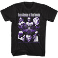 Black Silence of the Lambs t-shirt featuring a Silence of the Lambs Collage design