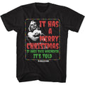 Black Silence of the Lambs t-shirt featuring a Silence of the Lambs Silence of the Lambs It Has a Merry Christmas design