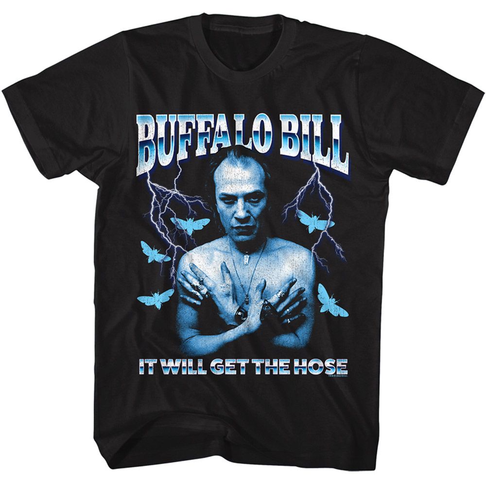 Black Silence of the Lambs t-shirt featuring a Silence of the Lambs Silence It Will Get the Hose design