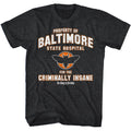 Black Heather Silence of the Lambs t-shirt featuring a Baltimore State design