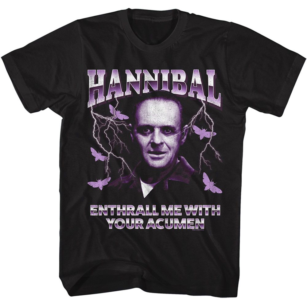 Black Silence of the Lambs t-shirt featuring a Silence of the Lambs Silence Enthrall Me design