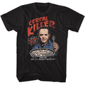 Black Silence of the Lambs t-shirt featuring a Silence of the Lambs Silence Cereal Killer design