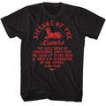 Black Silence of the Lambs t-shirt featuring a Silence of the Lambs Silence Lamb design