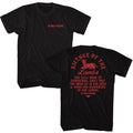 Black Silence of the Lambs t-shirt featuring a Silence of the Lambs Silence Lamb Front and Back design