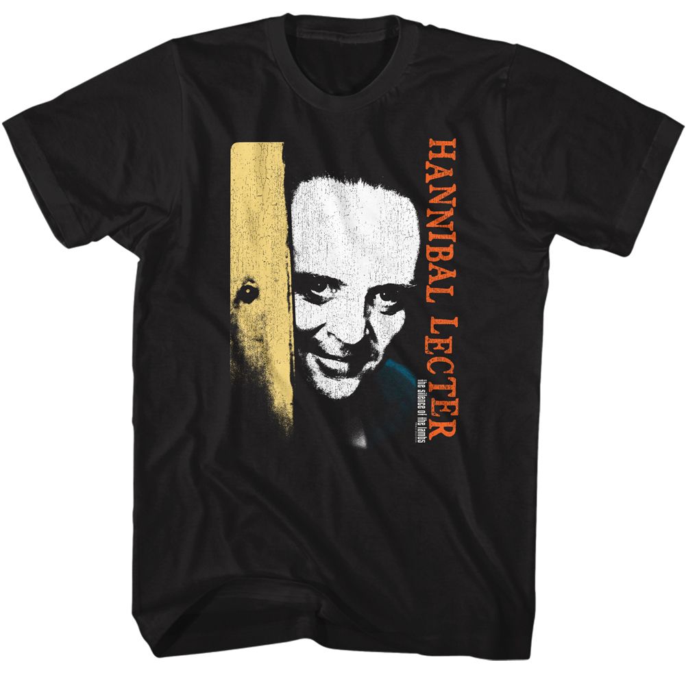 Black Silence of the Lambs t-shirt featuring a Silence of the Lambs Sol-Stark Lecter design