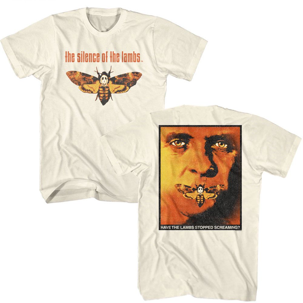 Natural Silence of the Lambs t-shirt featuring a Silence of the Lambs Silence Deathhead F B design