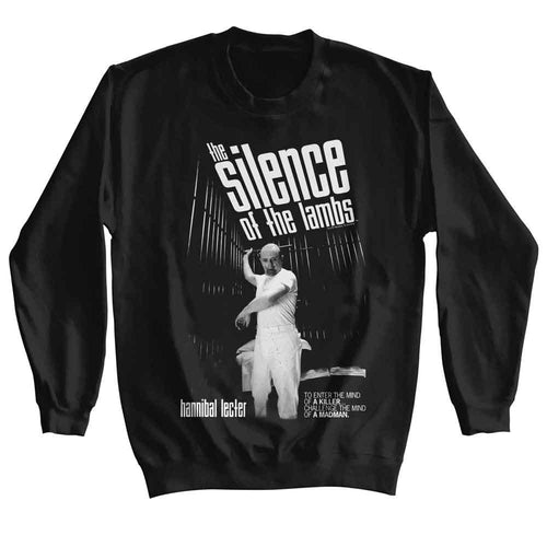 Silence of the Lambs Long Sleeve Sweatshirt - Silence Hannibal Cell - Black Design