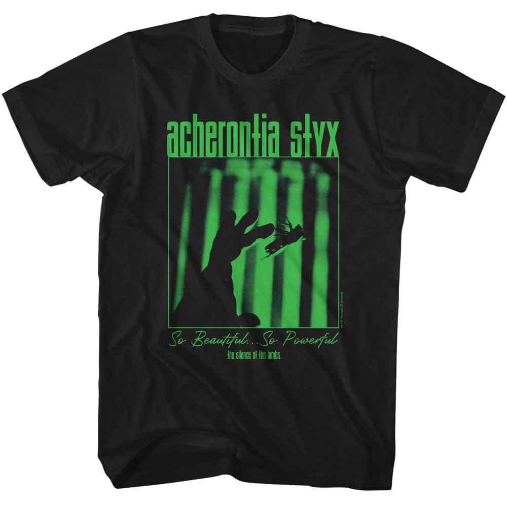 Black Silence of the Lambs t-shirt featuring an Acherontia Styx design