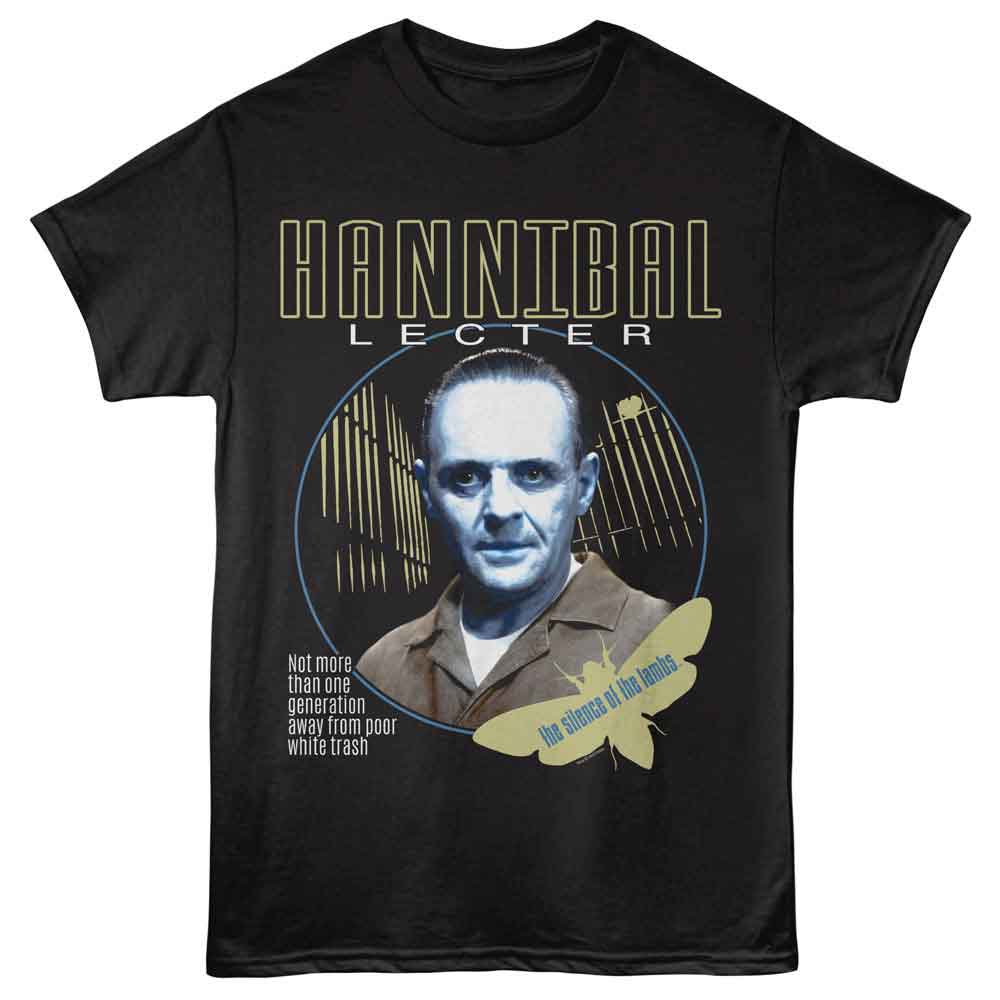 Black Silence of the Lambs t-shirt featuring a Silence of the Lambs Sol One Generation Away design