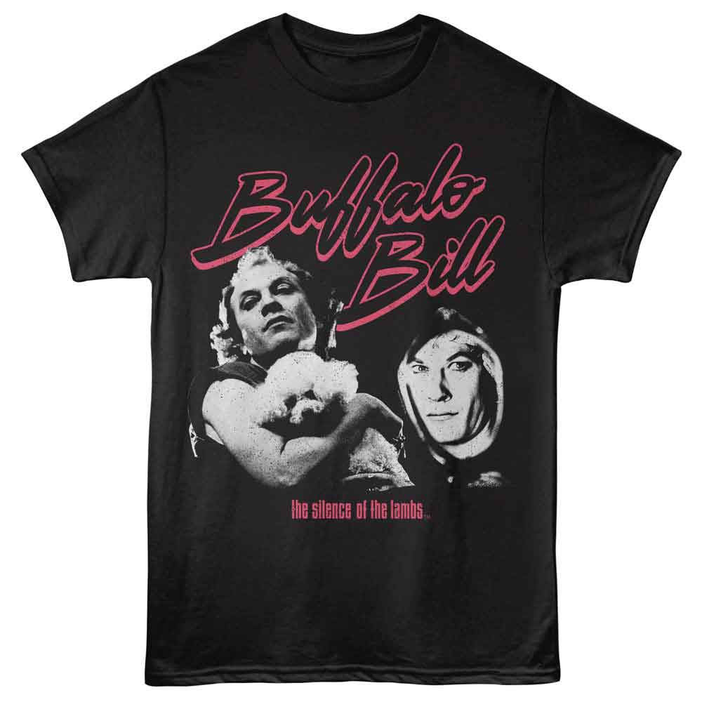 Black Silence of the Lambs t-shirt featuring a Buffalo Bill design