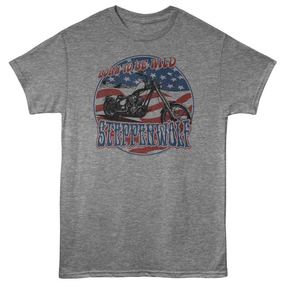 Graphite Heather Steppenwolf t-shirt featuring a Born to Be Wild design