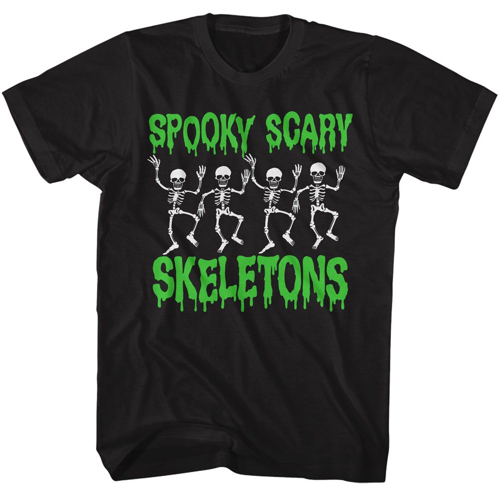 Black Spooky Scary Skeletons t-shirt featuring a Spooky Scary Skeletons design