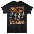 Black Spooky Scary Skeletons t-shirt featuring a Funky Decorative Skeletons design