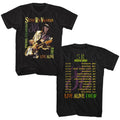 Black Stevie Ray Vaughan t-shirt featuring a Live Alive Tour design
