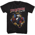 Black Stevie Ray Vaughan t-shirt featuring an SRV Guitar and Texas design