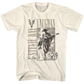 Natural Stevie Ray Vaughan t-shirt featuring an SRV In Step 89 design