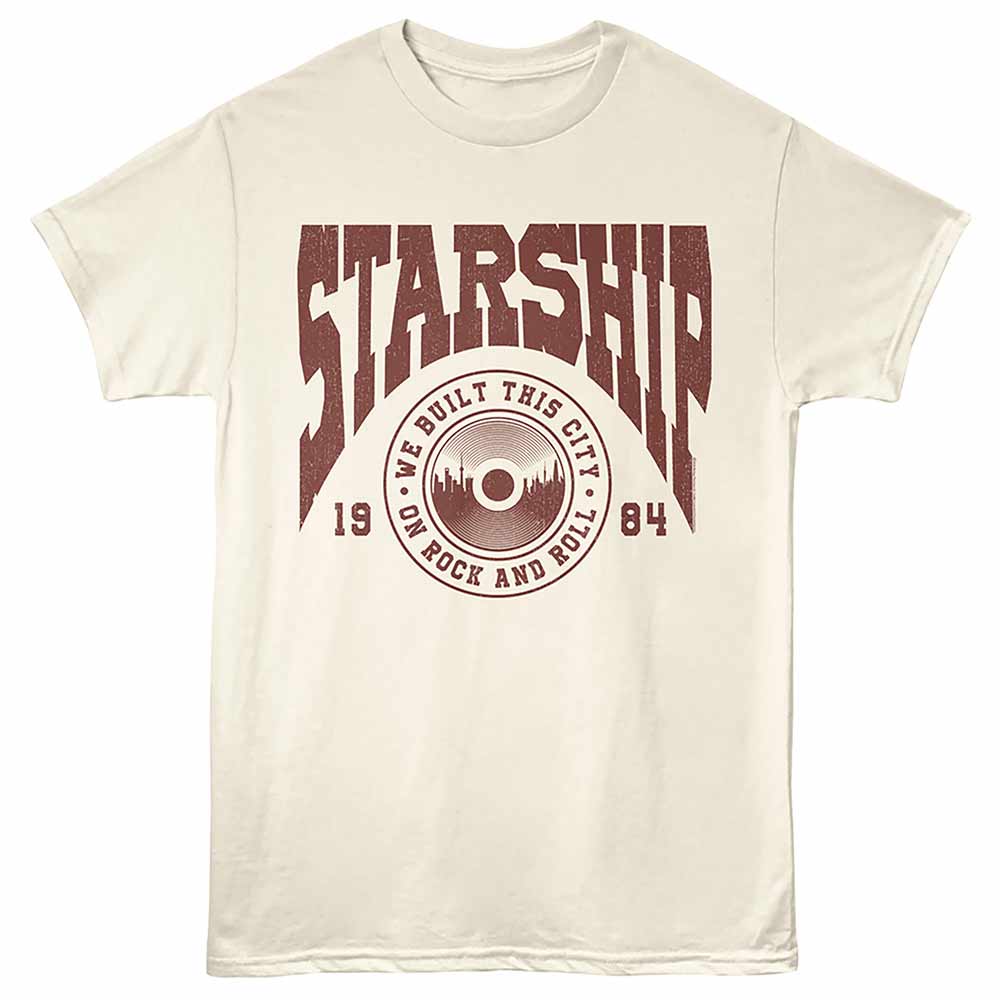 Natural Starship t-shirt featuring a We Built This City design