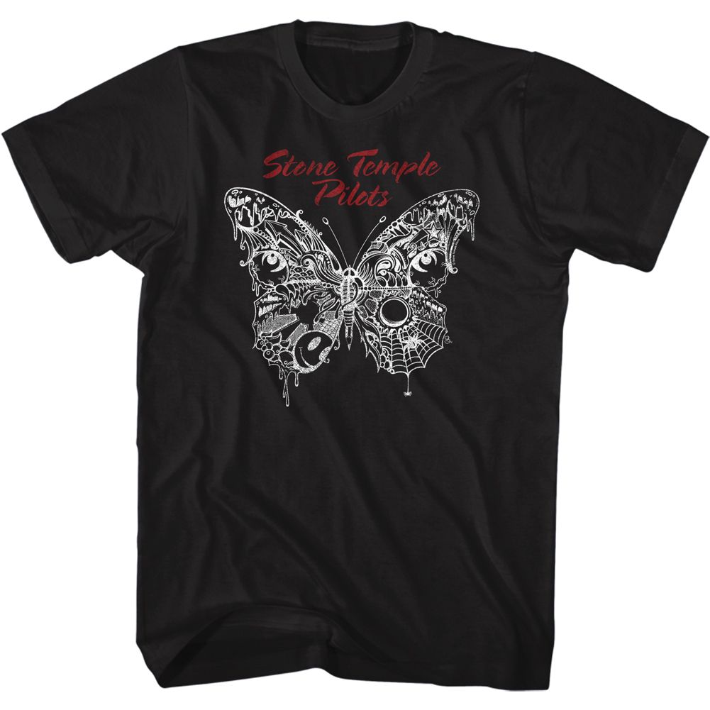 Black Stone Temple Pilots t-shirt featuring a Stone Temple Pilots Butterfly design