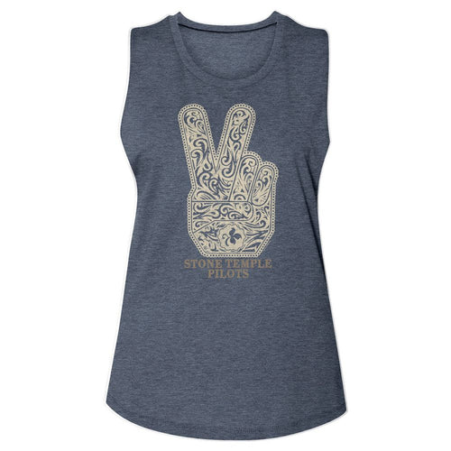 Stone Temple Pilots Ladies Muscle Tank - Peace