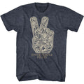 Navy Heather Stone Temple Pilots t-shirt featuring a Peace design
