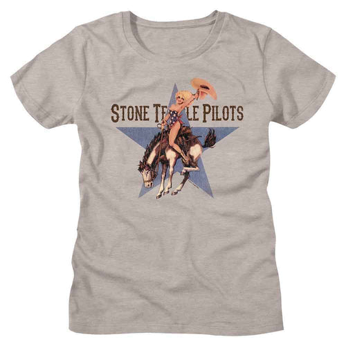 Stone Temple Pilots Ladies T-Shirt - Riding Bronco